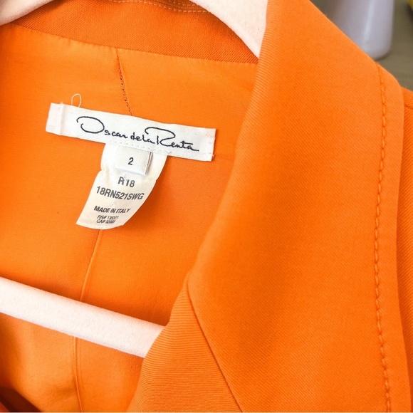 Oscar De La Renta Blazer Stretch Wool Gabardine Jacket Size 2 Small fits M NWOT - Picture 4 of 6